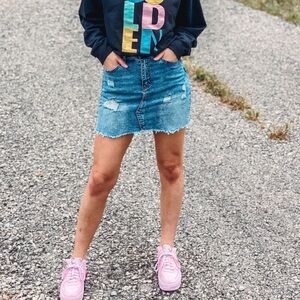 Stretch Denim Skirt